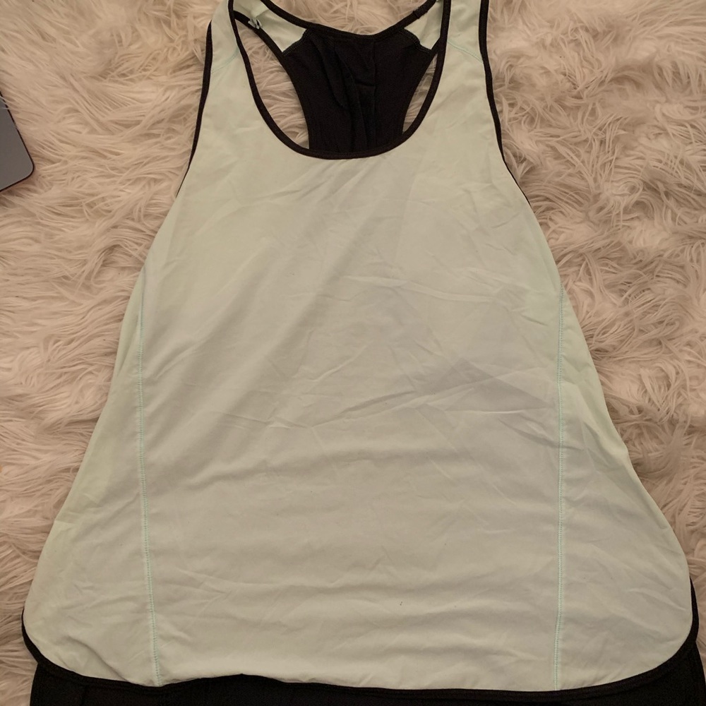 Teal and Black Lululemon Tank Top
